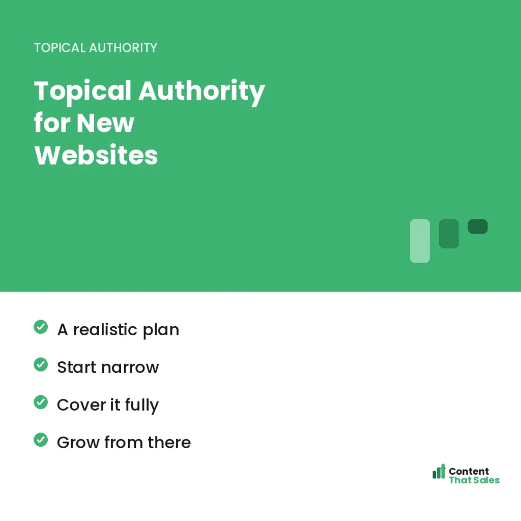 Topical authority for new websites a realistic plan by Content That Sales