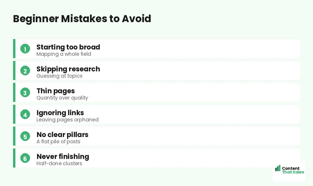 Beginner mistakes to avoid by Content That Sales