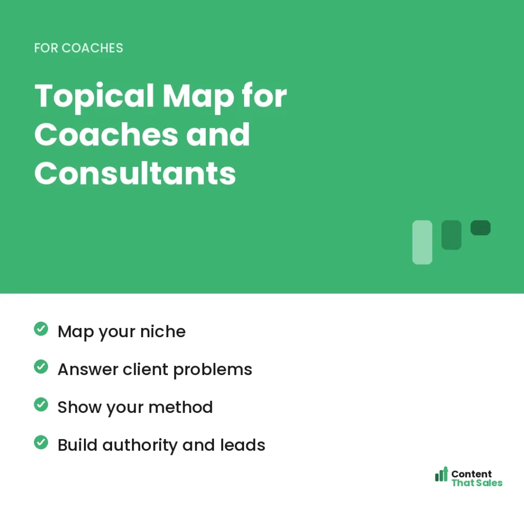 Topical map for coaches and consultants by Content That Sales