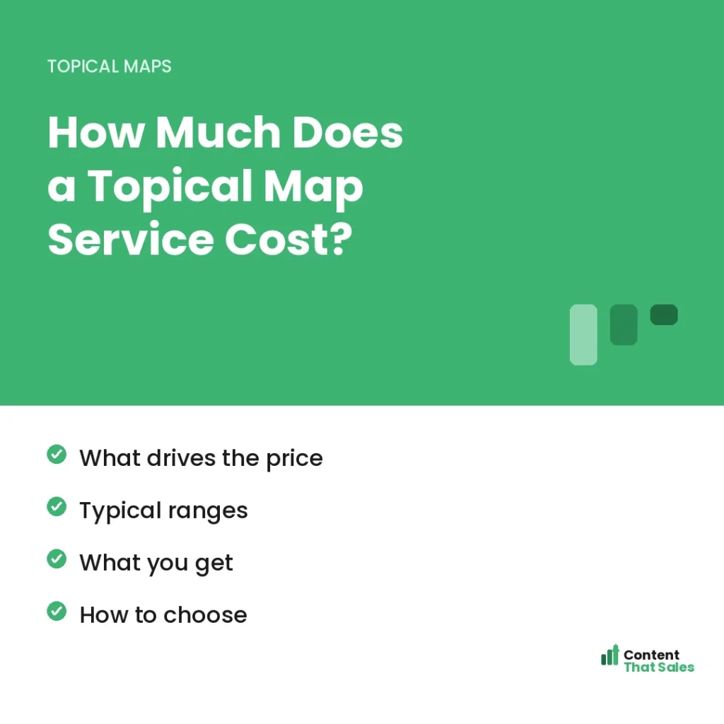 How much a topical map service costs by Content That Sales