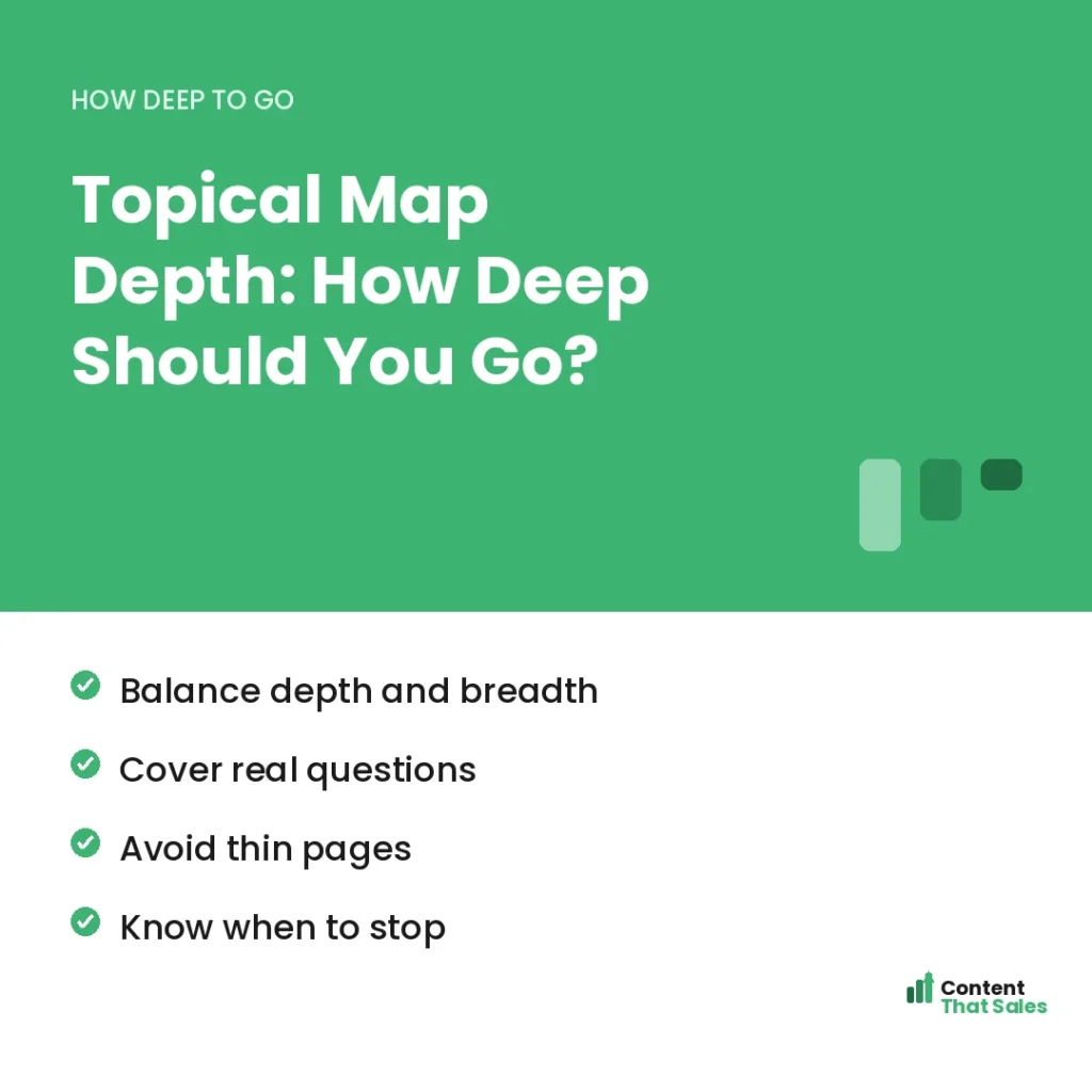 Topical map depth how deep should you go by Content That Sales