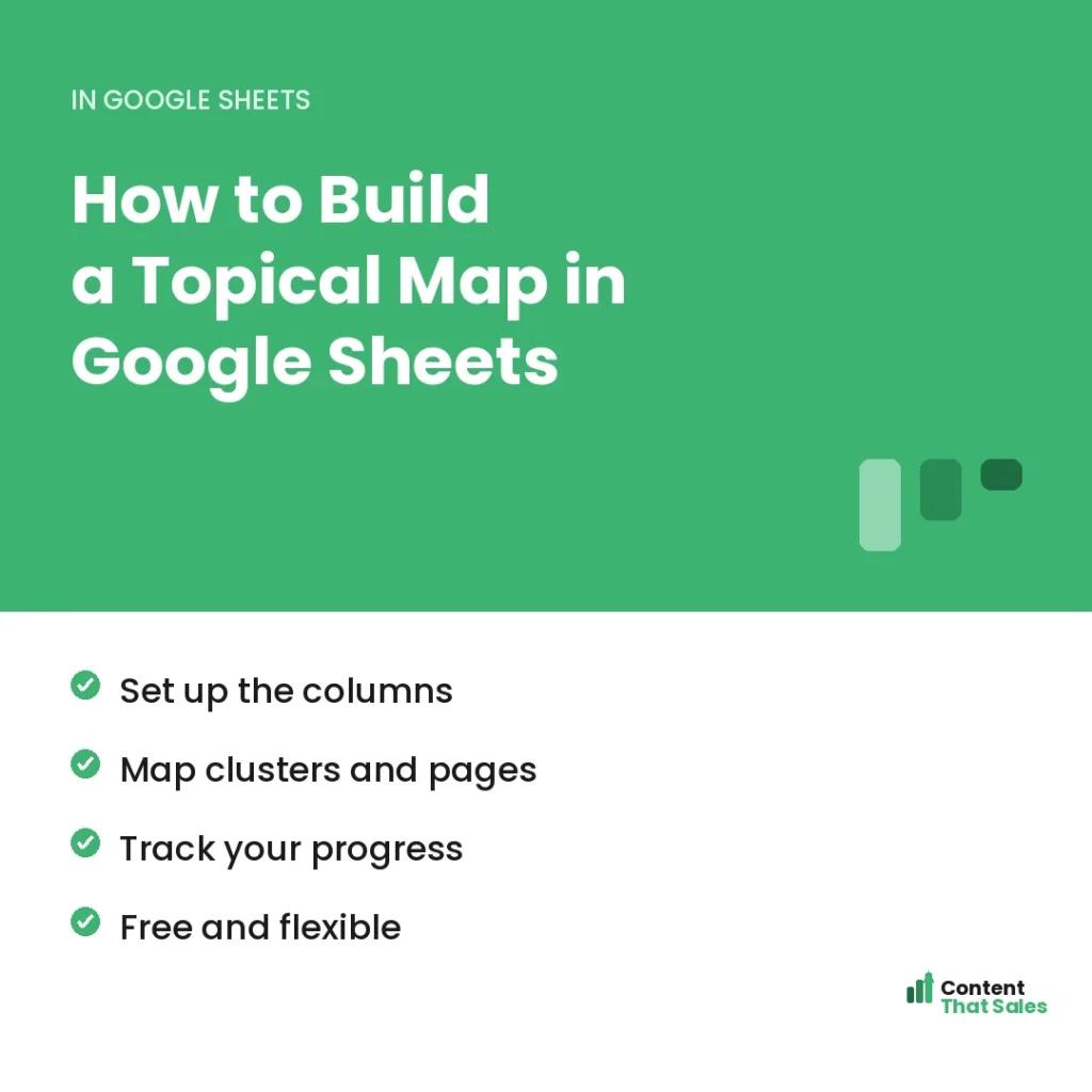 How to build a topical map in Google Sheets by Content That Sales