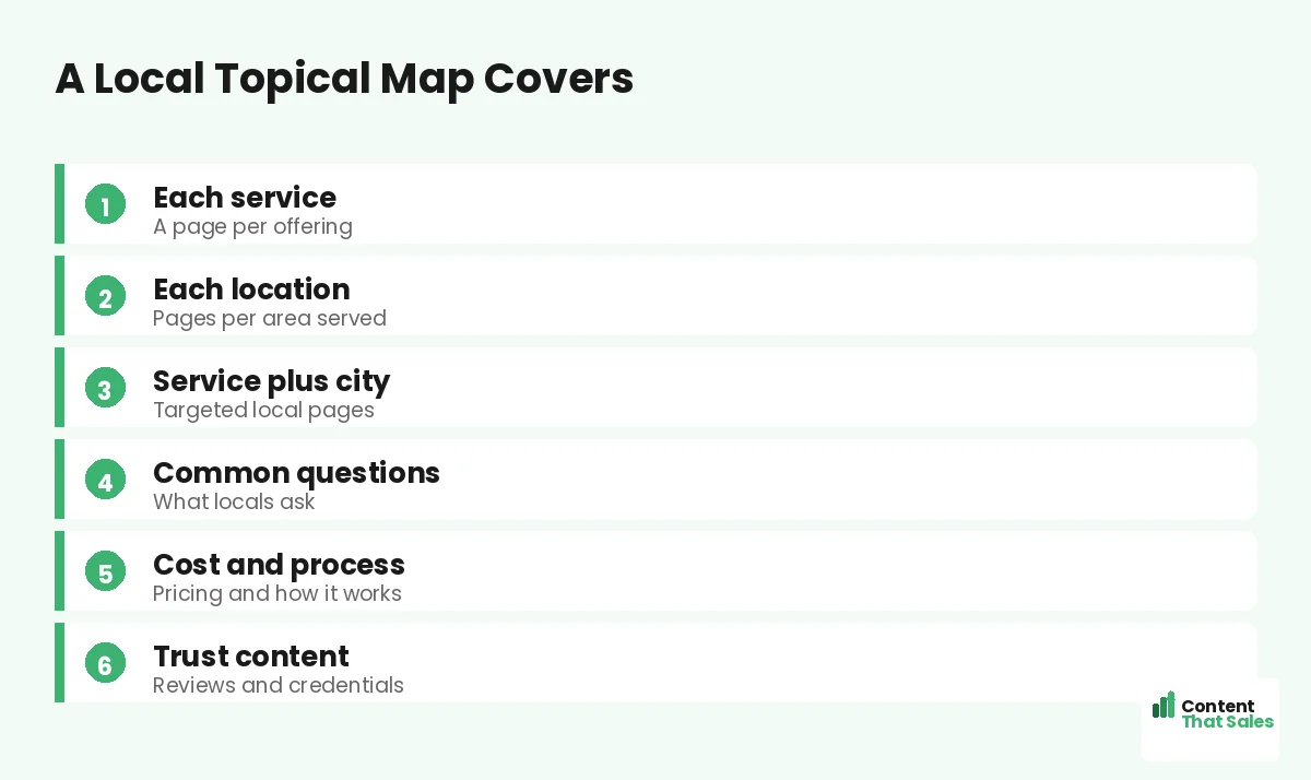 A local topical map covers by Content That Sales