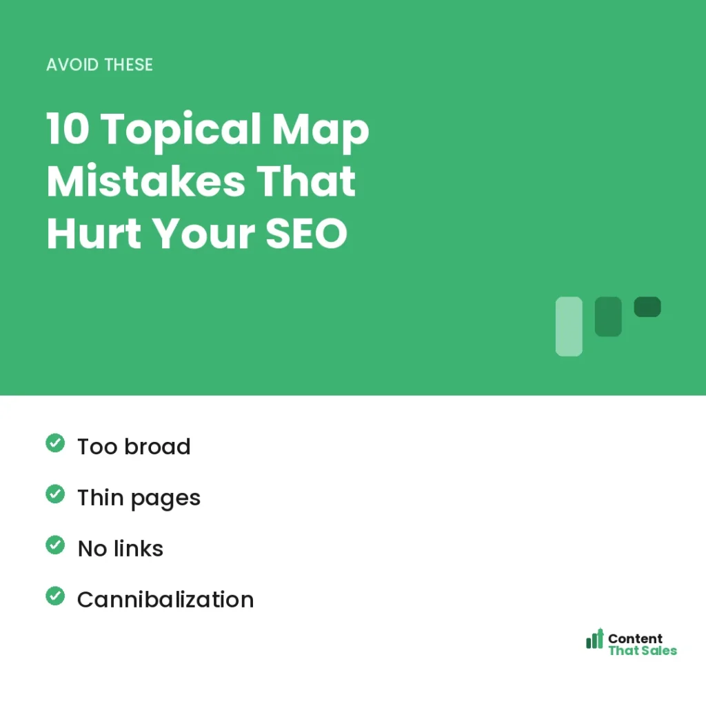 10 topical map mistakes that hurt your SEO by Content That Sales