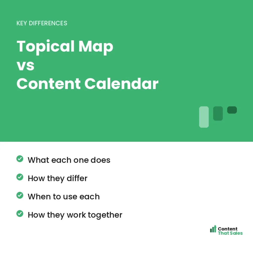 Topical map vs content calendar by Content That Sales