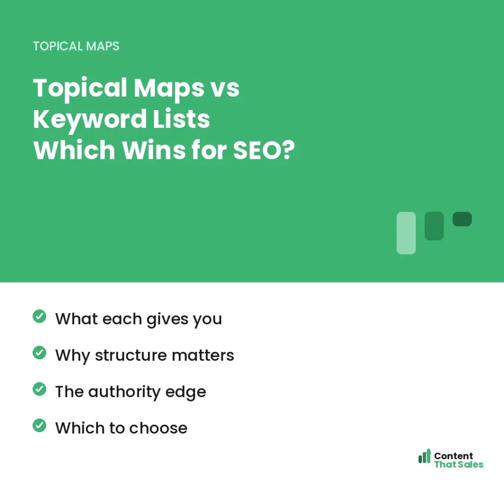 Topical maps vs keyword lists by Content That Sales