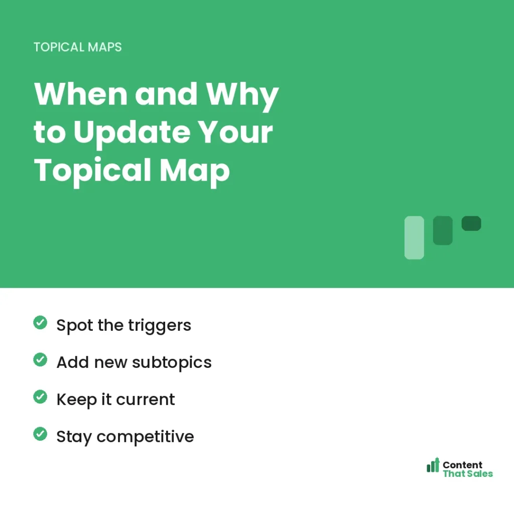 When and why to update your topical map by Content That Sales