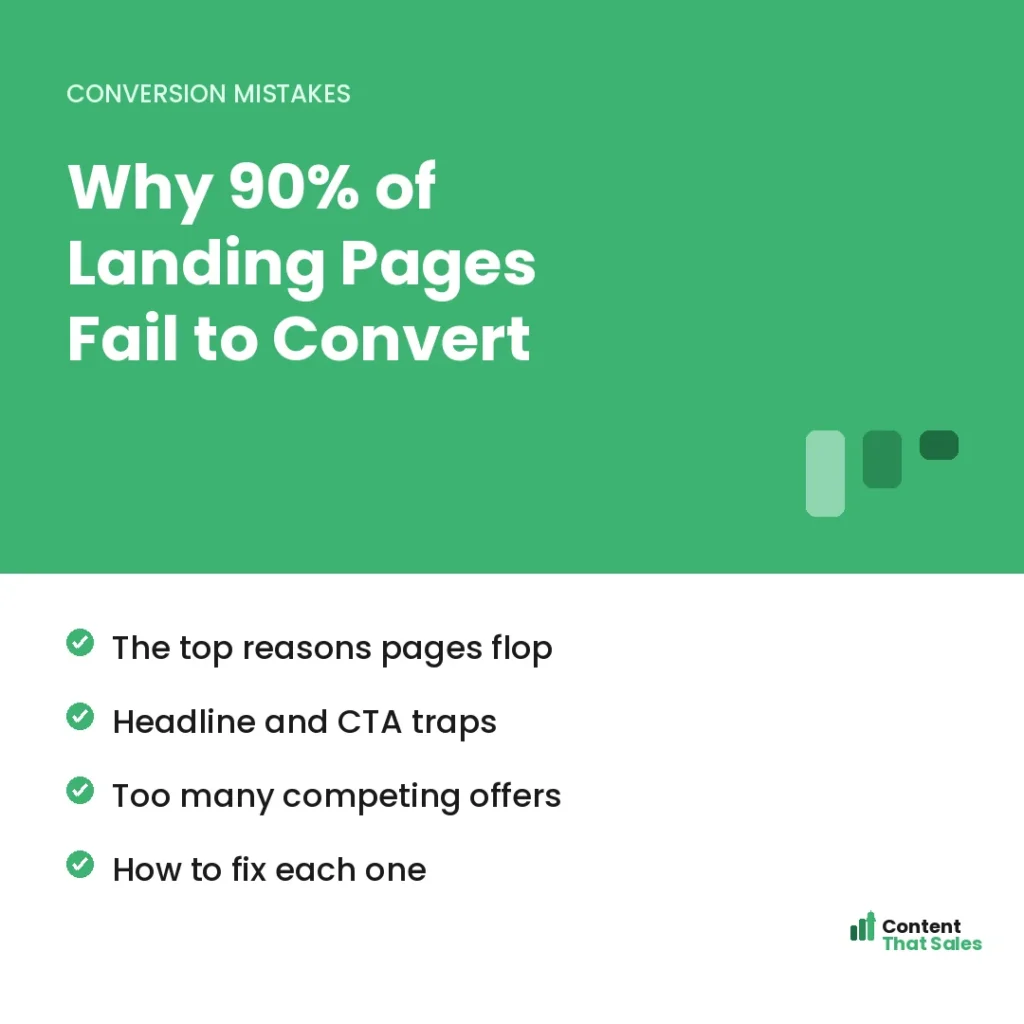 Why 90% of landing pages fail to convert by Content That Sales